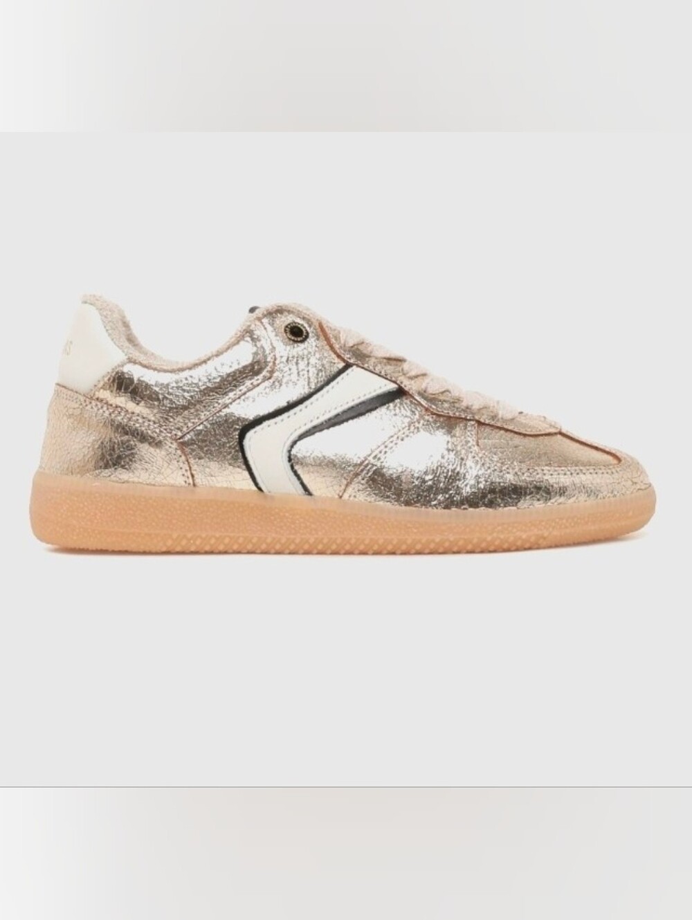 Verbenas Sora Breck Gold Crackle Metallic Leather Sneakers EU 39 / 8.5.